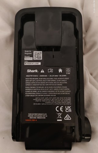 Shark battery xbatr725eu black - battery,